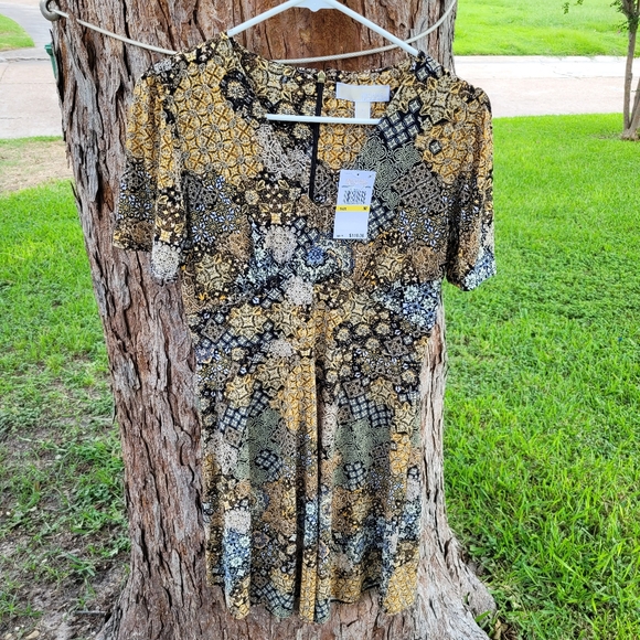 MICHAEL Michael Kors | Dress | Yellow Print | Medium | New with Tag ! - Picture 1 of 10